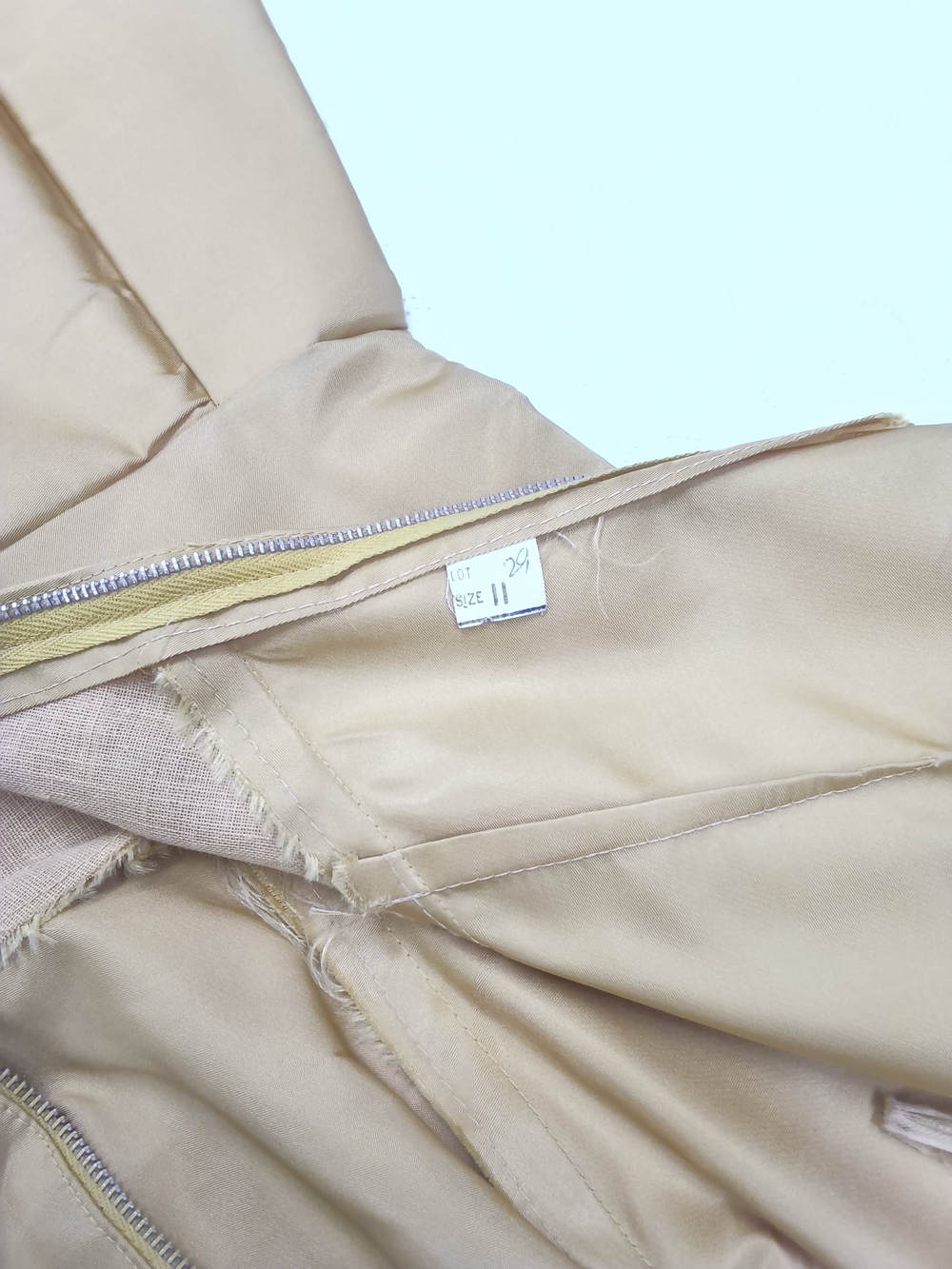 1950s Union-Made Gold Satin Swing Dress - Picture 6 of 14
